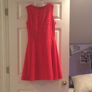 A line coral dress